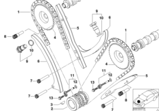 Mechanizm ster.-łańcuch sterujący dolny (11_2718) dla BMW 7' E65 740d Lim ECE