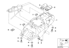 Wspornik tylnej części motocykla (46_0418) dla BMW R 1100 S 98 (0422,0432) ECE