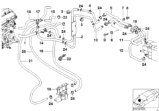 Węże-pompa-zawór/Autom. klimat. (64_0973) dla BMW 5' E39 530d Lim ECE