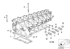 Elementy dodatkowe głowicy cylindrów (11_4865) dla BMW 5' E34 525tds Tou ECE