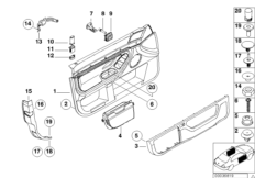 Tapic. drzwi przednia/ Boczna pod. pow. (51_2383) dla BMW 7' E38 750iL Lim USA
