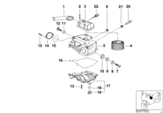 Tłumik szmerów ssania/wkład filtra (13_0618) dla BMW R 1200 CL (0442,0496) USA