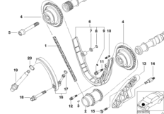 Mechanizm ster.-łańcuch sterujący dolny (11_7556) dla BMW 5' E39 540i Tou USA