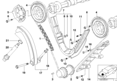 Mechanizm ster.-łańcuch sterujący dolny (11_1530) dla BMW 7' E38 740iL Lim ECE
