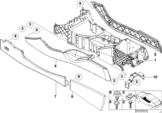 Konsola środkowa (51_3753) dla BMW X5 E53 X5 4.8is SAV USA