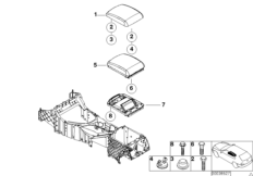 Podłokietnik konsoli środkowej (51_3755) dla BMW X5 E53 X5 3.0i SAV USA