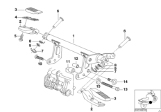 Zespół podnóżków (46_0400) dla BMW R 850 C 99 (0421) ECE