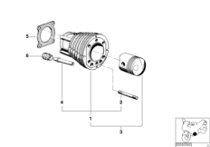 Cylinder zespolony (11_1727) dla BMW R90S USA