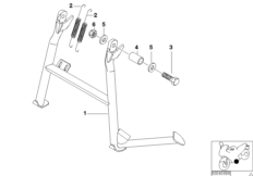 Podstawka centralna (46_0572) dla BMW F 650 GS 04 (0175,0185) ECE