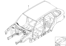 Szkielet karoserii (41_1278) dla BMW X5 E53 X5 4.8is SAV USA