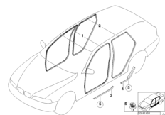 Osłona krawędzi / osłona wejścia (51_3797) dla BMW X5 E53 X5 4.8is SAV USA