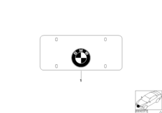 Marque License Plate Frame (03_3894) dla BMW 3' E36 M3 3.2 Cab USA