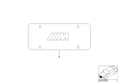 Ramka tablicy rejestracyjnej (03_3898) dla BMW 5' E34 M5 3.6 Lim USA