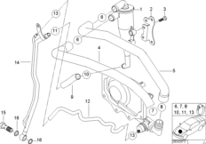 Odpowiet. skrzyni korb./separator oleju (11_2817) dla BMW X5 E53 X5 4.4i SAV USA