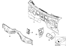 Ścianka przednia, poj. części (41_1281) dla BMW X5 E53 X5 4.6is SAV USA