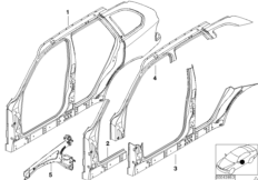Szkielet boczny (41_1287) dla BMW X5 E53 X5 4.8is SAV USA