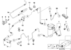 Przewód paliwa/Elementy mocujące (13_0848) dla BMW 7' E38 740d Lim ECE