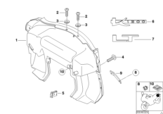 Element tylny (46_0520) dla BMW K 1200 LT 04 (0549,0559) ECE