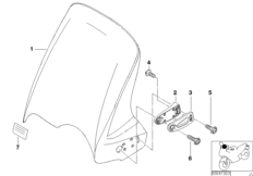 Szyba, elementy dod. (46_0604) dla BMW R 1150 GS 00 (0415,0495) ECE