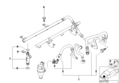 Instalacja wtryskowa/Zawór wtryskowy (13_0851) dla BMW 5' E39 M5 Lim ECE
