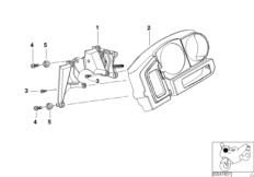 Wspornik przyrządów/Elementy dod. (62_0367) dla BMW R 1150 GS Adv. 01 (0441,0492) USA