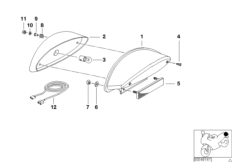 Lampa tylna (63_0584) dla BMW F 650 GS Dakar 00 (0173,0183) ECE