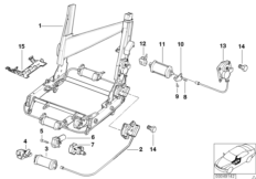 Fotel przed., rama fotela/oparcia (52_0537) dla BMW 8' E31 850Ci Cou USA