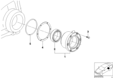 Przekł. tylnej osi-podkładka dystans. (33_1043) dla BMW 7' E38 750iL Lim USA