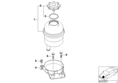 Zbiornik oleju/elementy pojedyncze (32_1184) dla BMW X5 E53 X5 4.8is SAV USA