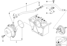 Pompa próżniowa z prowadzeniem przewodu (11_2729) dla BMW 7' E38 740d Lim ECE