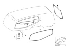 Pokrywa, poj. części, korpus (03_3821) dla BMW 5' E34 525i Lim ECE