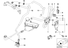 Zawór pompy węży wodnych IHKA (64_1064) dla BMW X5 E53 X5 4.6is SAV USA