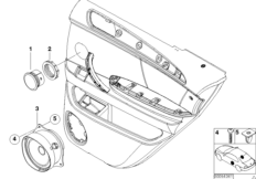Elem. poj. sys. HiFi System drzwi tylne (65_0623) dla BMW X5 E53 X5 4.4i SAV USA