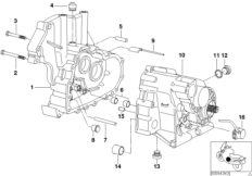 Obudowa skrzyni biegów/Elementy dod. (23_0760) dla BMW R 1200 C Indep. 03 (0362,0391) USA