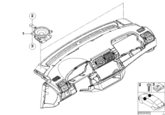 Głośnik tablicy przyrządów (65_0626) dla BMW X5 E53 X5 4.6is SAV USA