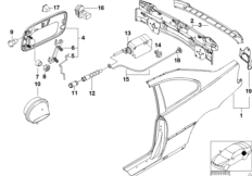 Ściana boczna/Okładzina tylna (41_1264) dla BMW 3' E46 325Ci Cou USA