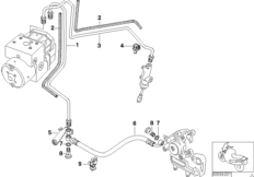 Przewód hamulcowy tylny ABS (34_1018) dla BMW F 650 GS Dakar 00 (0173,0183) ECE
