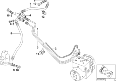 Przewód hamulcowy przedni ABS (34_1020) dla BMW F 650 GS Dakar 00 (0173,0183) USA