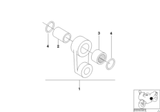 Wahacz tylnego koła, krzyżulec (33_1050) dla BMW G 650 GS 11 (0135) BRA