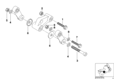 Części zmiany kier., mocowanie (33_1051) dla BMW G 650 GS Sertão (0137) BRA