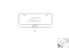 Ramka tablicy rejestracyjnej (03_3897) dla BMW 3' E92 M3 Cou USA