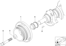 Napęd pasowy-amortyzator drgań (11_7618) dla BMW 5' E39 525i Tou ECE