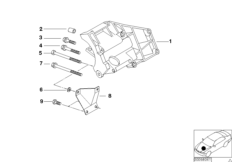 Wspornik komresora klimatyzacji (64_0781) dla BMW 5' E39 530i Lim ECE
