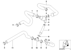 Termostat/węże chłodnicze (17_0188) dla BMW C1 (0191) ECE