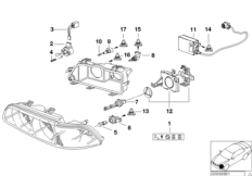 Poj. części reflektora ksenonowego (63_0319) dla BMW 5' E39 528i Lim ECE