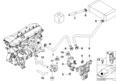 Zawór pompy węży wodnych (64_0932) dla BMW 5' E39 525i Lim ECE
