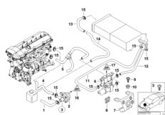 Węże-pompa-zawór/Autom. klimat. (64_0930) dla BMW 5' E39 520i Lim ECE