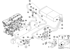 Węże-pompa-zawór/Autom. klimat. (64_0929) dla BMW 5' E39 528i Lim ECE