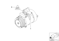 RP sprężarka klimatyzacji (64_1386) dla BMW X5 E53 X5 3.0d SAV ECE