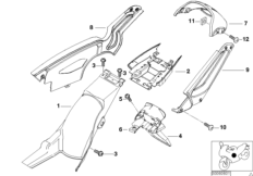Osłona koła tylna, podst. tabl. rejestr. (46_0608) dla BMW F 650 GS Dakar 00 (0173,0183) USA